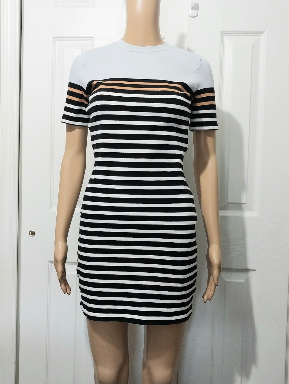 T by Alexander Wang Striped  Knit Mini Dress, Size S